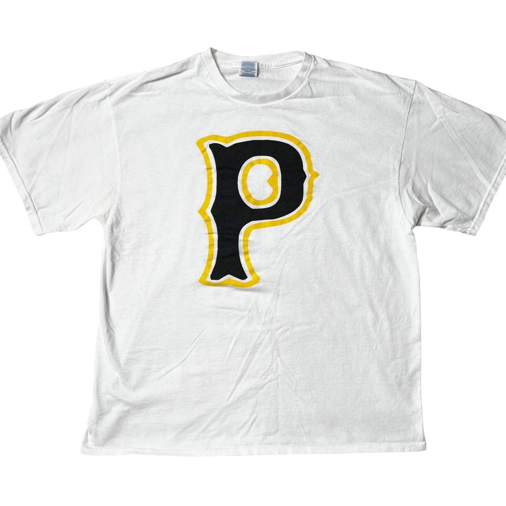 Delta Pittsburgh Pirates Short Sleeve Crewneck Logo T-Shirt in White Men’s Sz XL